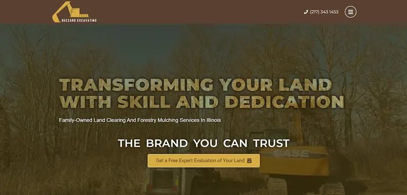 Buzzard Excavating website