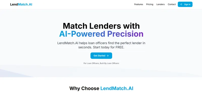 LendMatch AI website