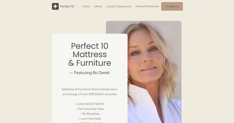 Perfect 10 Mattress website