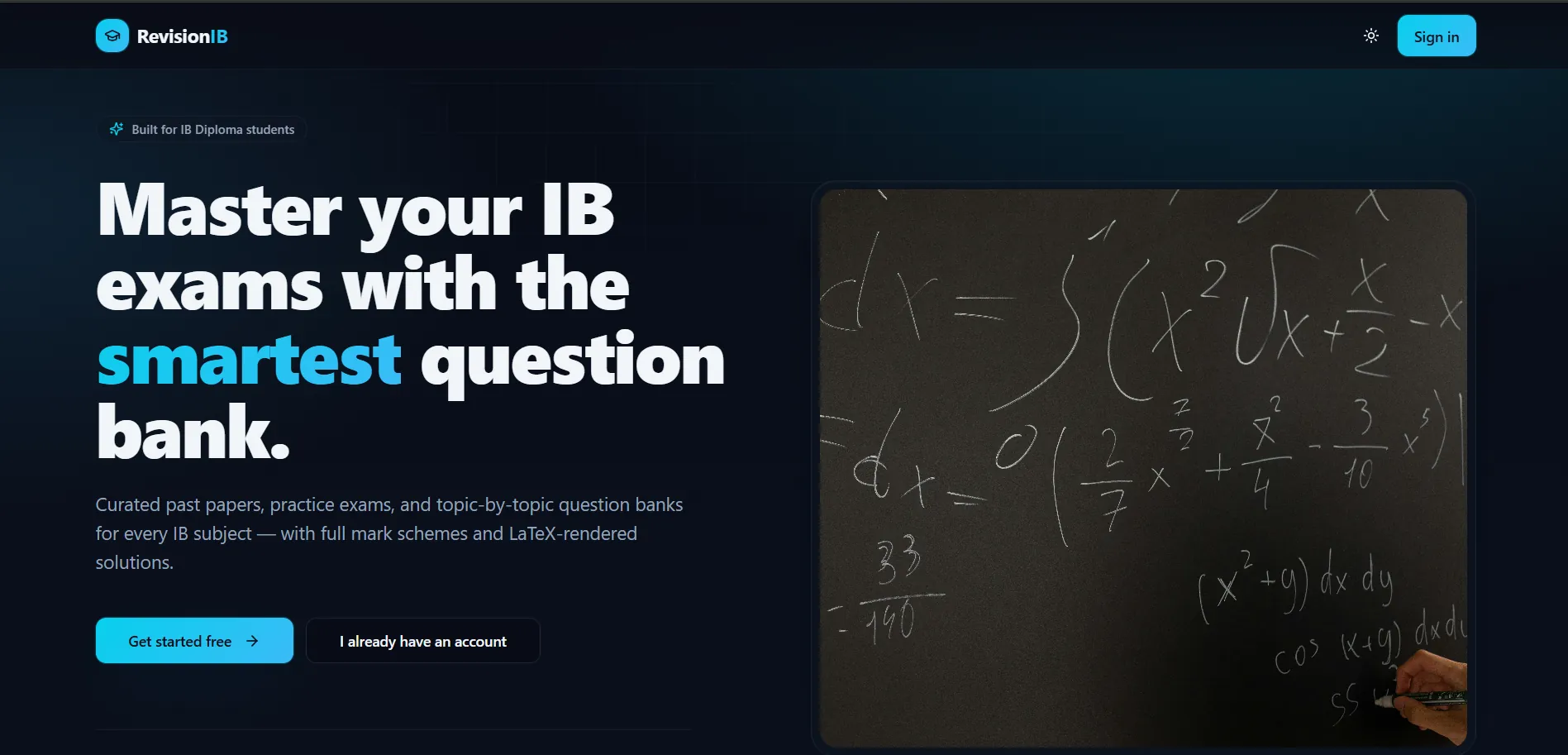 RevisionIB — A revision platform with question banks and past papers for IB Diploma students.